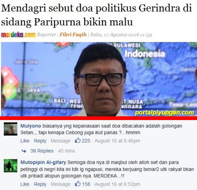 Pihak Istana "Kepanasan" Doa Politikus Gerindra, Netizen: Biasanya yang Kepanasan itu Setan