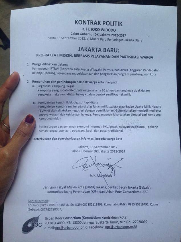 KONTRAK POLITIK JOKOWI_CAGUB DKI 2012