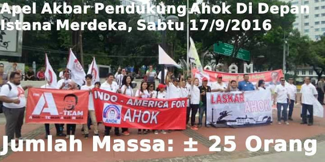 Apel Akbar Pendukung Ahok Cuma 25 Orang, Sudah Banyak Yang Insyaf...