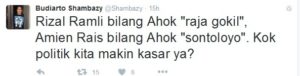 Wartawan Senior Kompas Persoalkan Kekasaran Amien Rais dan Rizal Ramli, Tapi Tak Persoalkan Kasarnya Ahok