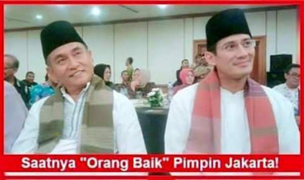 Warga Jakarta Lebih Menginginkan Pasangan Yusril-Sandiaga Untuk Lawan Ahok