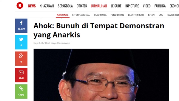 #Fasis: Ahok Mengancam Membunuh, Pasal 340 KUHP Menunggu