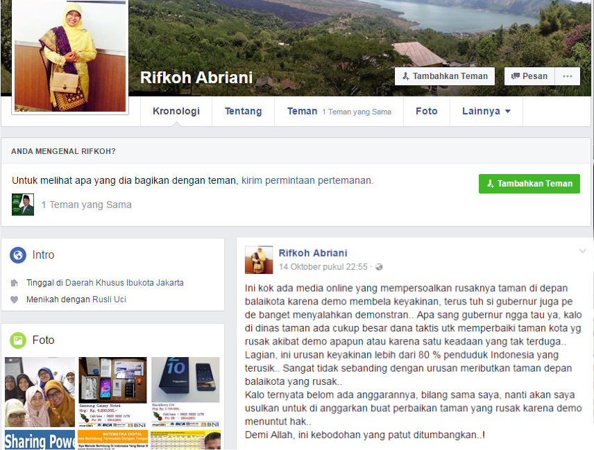 Aleg PKS: Taman Rusak Dibesarkan, Bela Keyakinan Umat Islam Dikecilkan, Demi Allah Ini Kebodohan!