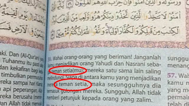 Heboh Tafsir Al-Maidah Berubah, Penerbit Klarifikasi