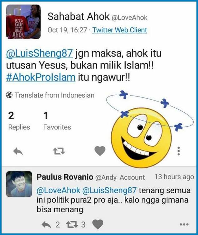 Ahokers Ngaku: "Ahok Itu Utusan Yesus, Bukan Milik Islam!"