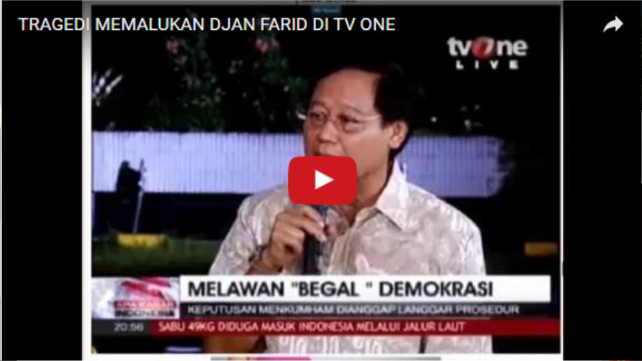 Saat di TVONE, Lidah Djan Faridz Tiba-Tiba Kelu Ketika Mau Ngomong "Amar Ma'ruf Nahi Munkar"