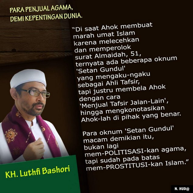 Tamparan Keras KH. Luthfi Untuk Orang Islam Yang Dukung Ahok