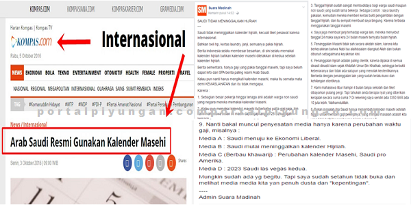 Hoax! KOMPAS Sebut Saudi Resmi Gunakan Kalender Masehi, Ini Faktanya!