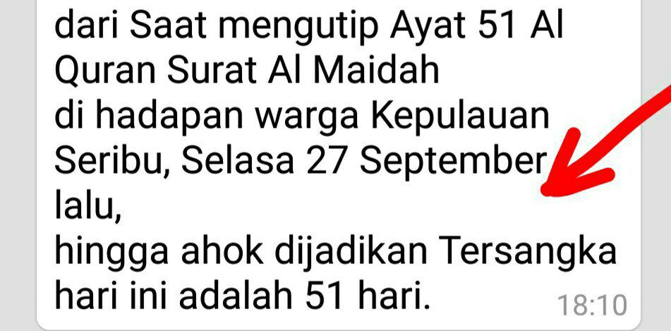 51 Hari Sejak Lecehkan QS. Al Maidah 51 di Kepulauan Seribu, Ahok Jadi Tersangka
