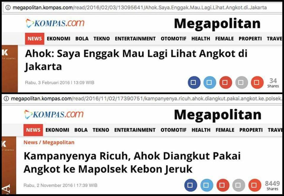 Dulu Bilang Gak Mau Lagi Lihat Angkot di Jakarta, Pas Diburu Warga Eh Ahok Diselamatkan Angkot