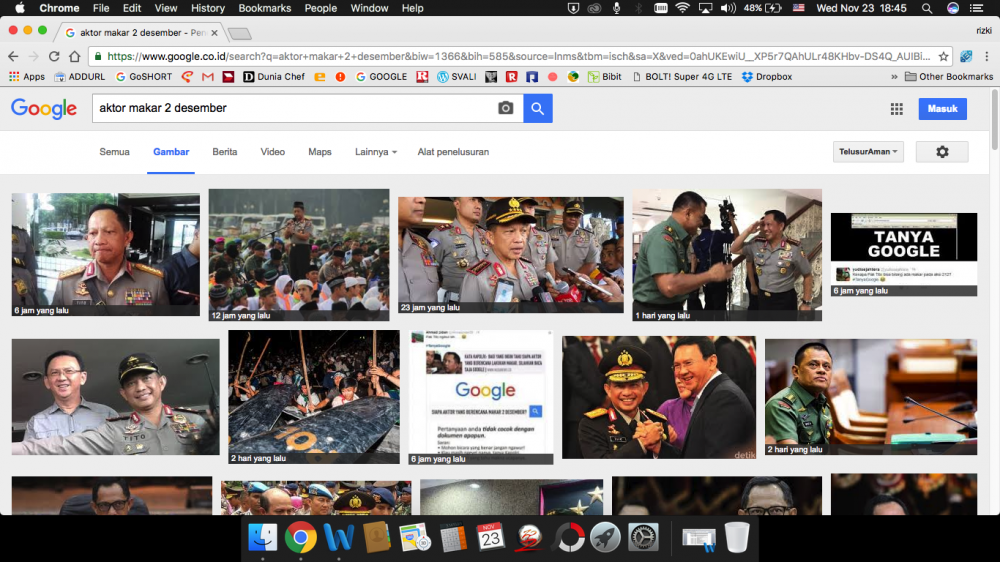 Ini kata Google Soal siapa "Aktor Makar 2 Desember"