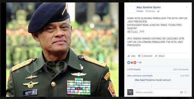 Rumor akan Diganti, Beredar Dukungan Rakyat Jadikan Panglima TNI sebagai Presiden