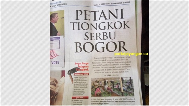 Petani Haram asal Cina Sudah masuk Dusun Terpencil, Waspadalah!