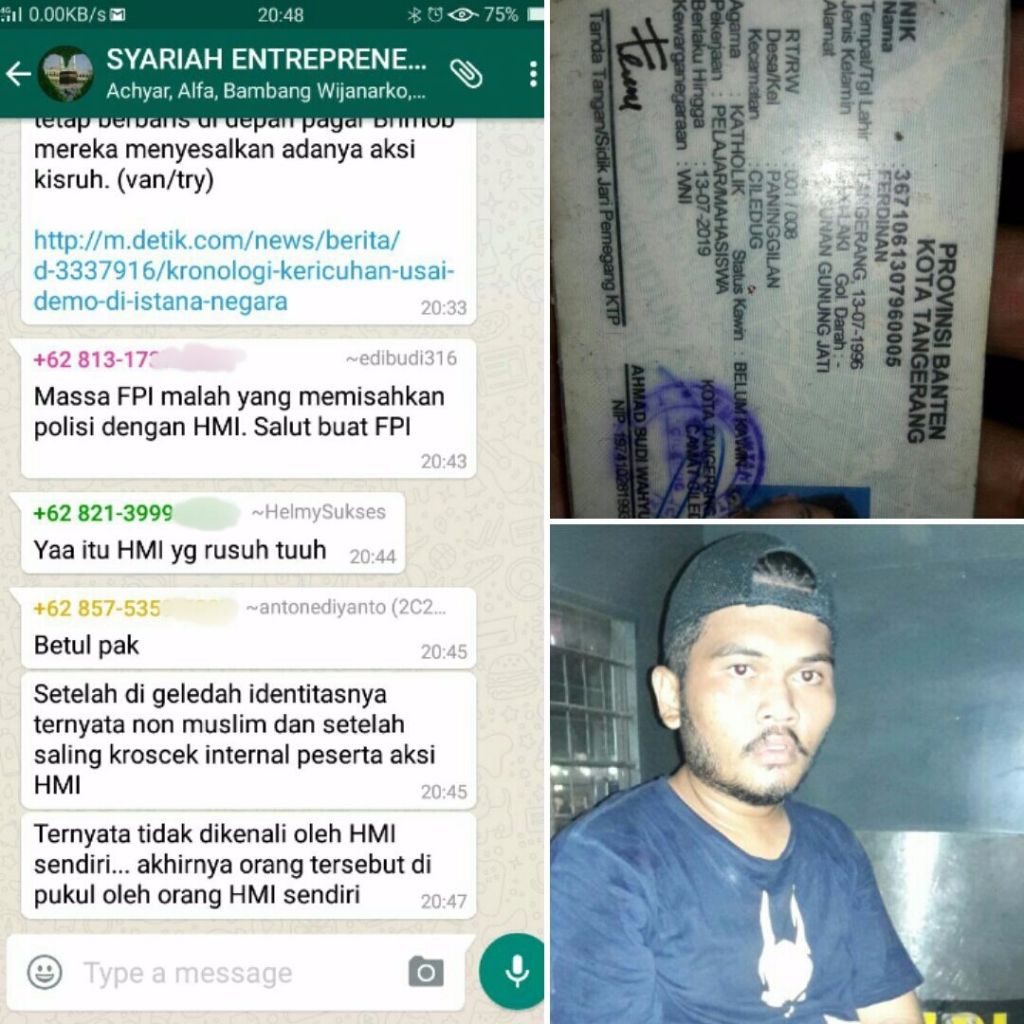 Beredar di medsos, Inilah Wajah Provokator Rusuh Aksi Damai Tadi Malam