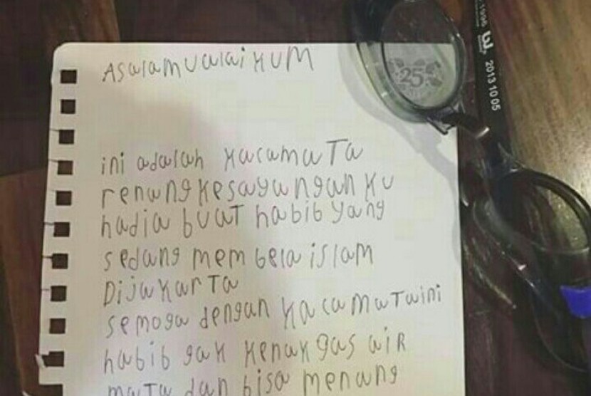 Kacamata Renang dan Surat Terbuka Bocah untuk Habib Rizieq