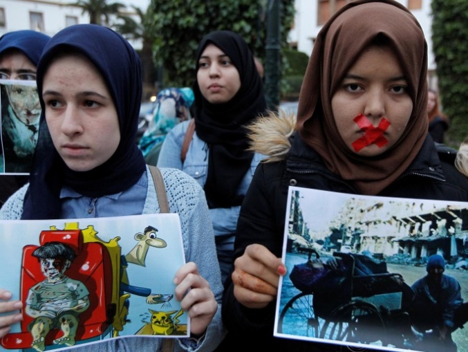 aksi-solidaritas-dunia-untuk-aleppo-maroko