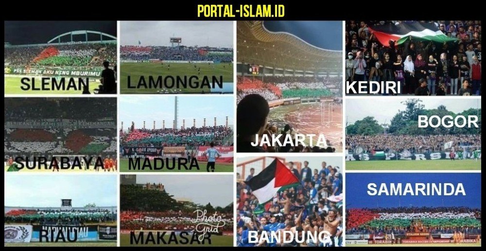 Koreo Aksi Dukungan Suporter Sepak Bola Indonesia Untuk Palestina
