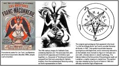 Kambing pentagram asli pertama kali muncul dalam buku "La Clef de la Magie Noire" oleh okultis Perancis Stanislas de Guaita, pada tahun 1897. Simbol ini kemudian identik dengan Baphomet, yang disebut Kambing Sabat . Samael adalah tokoh dalam pengetahuan Talmud dan Lilith, setan perempuan dalam mitologi Yahudi. Huruf Ibrani pada 5 poin dari pentagram menguraikan Leviathan, makhluk mitis dalam pengetahuan Yahudi. Simbol ini kemudian diadaptasi oleh Gereja Setan tahun 1969 dan secara resmi bernama Sigil of Baphomet.