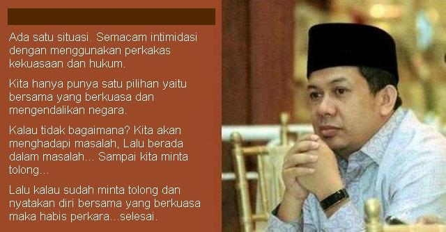 Fahri Hamzah: Bersama Penguasa atau Akan Hadapi Masalah