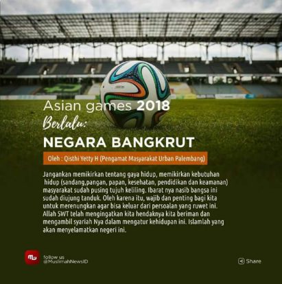 Asian Games 2018 Berlalu, Negara Bangkrut