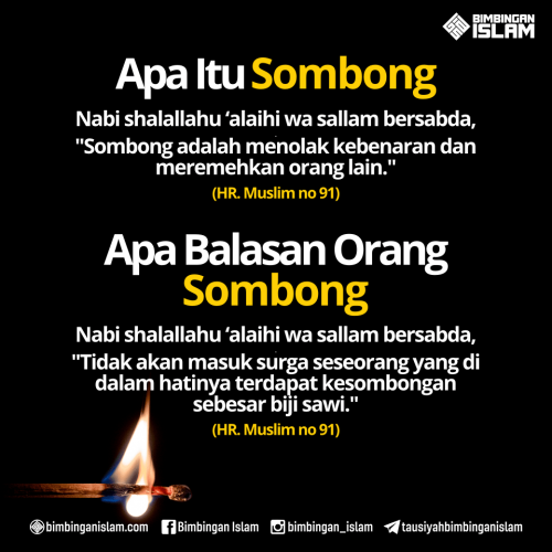 Jangan Sombong atau ‘Kau’ akan Kalah