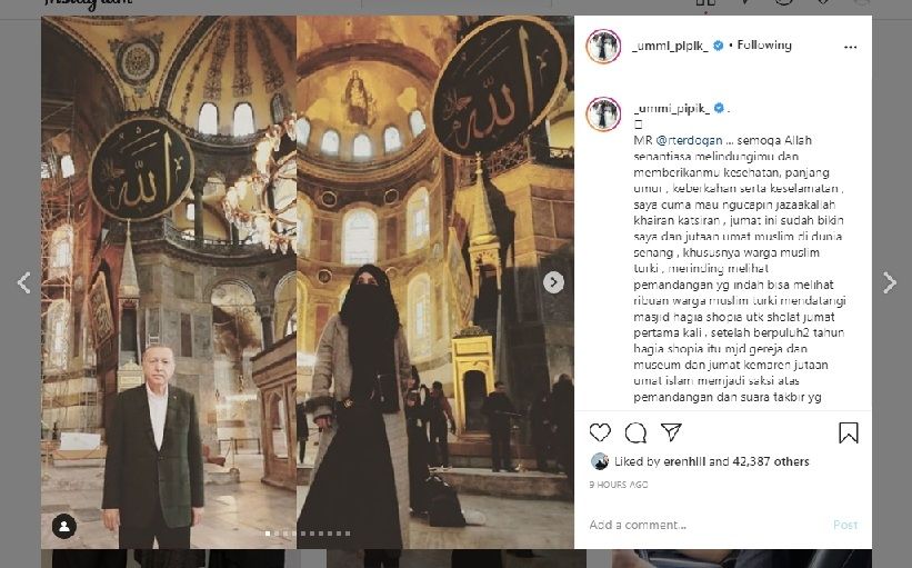 Unggahan Umi Pipik [Instagram]
