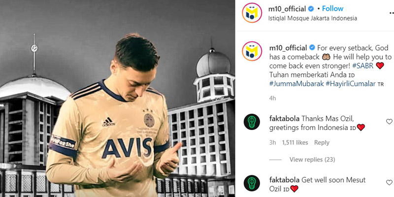 Ozil Unggah Foto Masjid Istiqlal, Netizen Heboh
