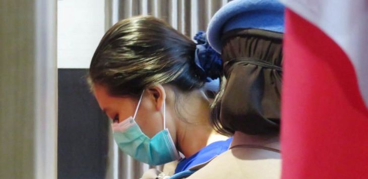 Nani Apriliani yang mengirim sate sianida karena sakit hati kepada Aiptu Tomi yang menikah dengan wanita lain. Belakangan diketahui Nina ternyata istri siri Aiptu Tomi. Foto: Radar Jogja 