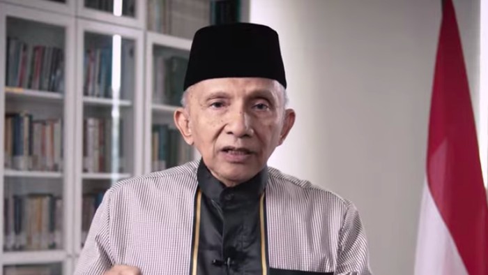 Amien Rais mengumumkan partai barunya, Partai Ummat (Dok. Screenshot YouTube Amien Rais).