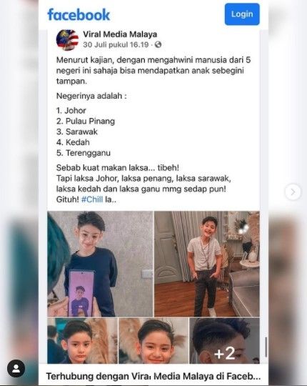 Anak sambung Sonny Septian (Instagram)