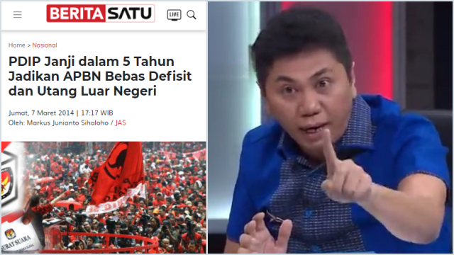 PDIP Pernah Berjanji dalam 5 Tahun APBN Bebas Utang, Jansen: Hasilnya Utang Menumpuk Parah!
