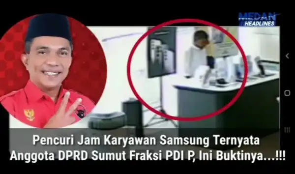 Alamak! Terekam CCTV, Anggota DPRD F-PDIP Diduga Maling Jam Tangan di Toko Samsung
