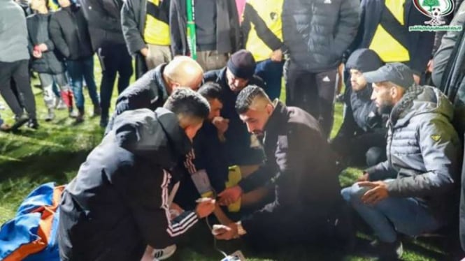 Suporter dan pemain terkena dampak serangan gas air mata dari tentara Israel