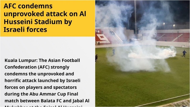 AFC Kecam Aksi Brutal Tentara Israel yang Tembak Gas Air Mata saat Pertandingan Bola di Palestina