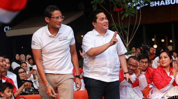 Bertemu Erick Thohir, Sandi Ajak Latih Milenial Jadi Entrepreneur