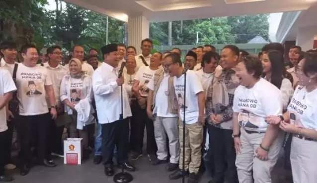 Relawan Jokowi Mania Ganti Nama, Kini Seratus Persen Dukung Prabowo