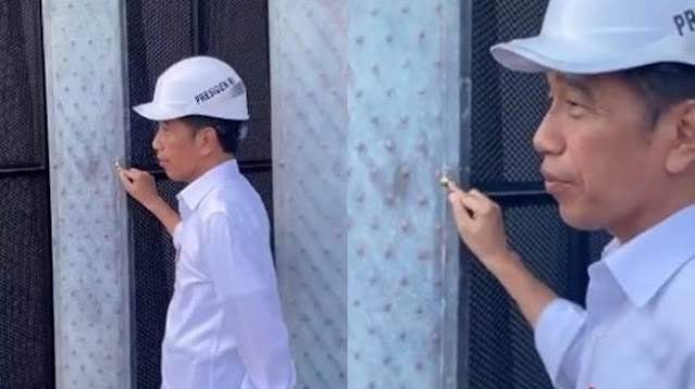 Emas 24 Karat Ditempel di Istana Garuda IKN, Jokowi: Ini Emas, Jangan Coba-coba Dicongkel