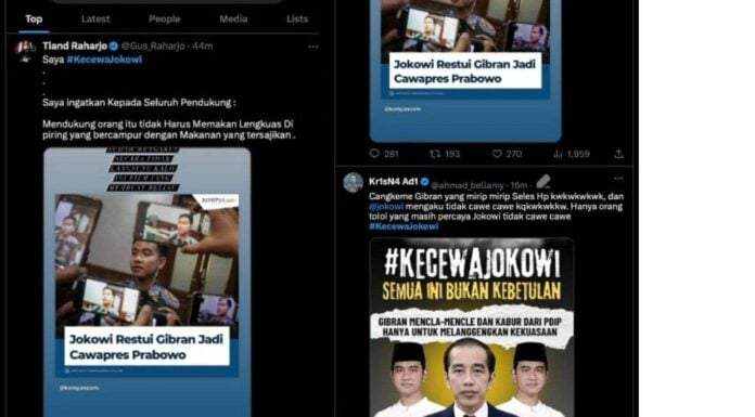 #Kecewa Jokowi Trending di X: Kekuasaan Itu Candu Benar Adanya