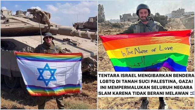 Tentara Israel Kibarkan Bendera LGBT di Tanah Suci Palestina: Tabiat Zionis