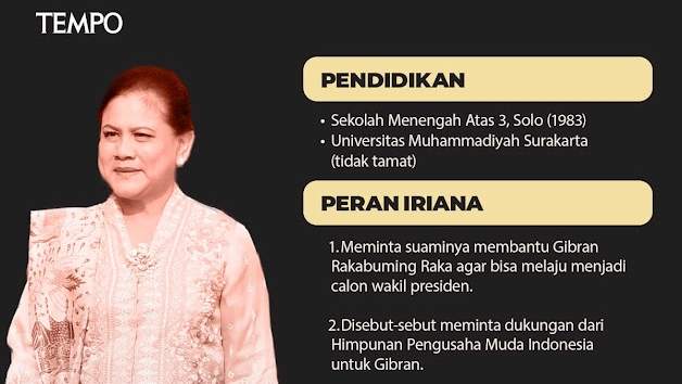 TEMPO: Iriana, Berperan Usung Gibran jadi Cawapres Prabowo