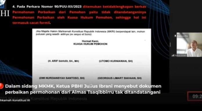 Parah! Gugatan MK soal Usia Capres-Cawapres Rupanya Tak Ditandatangani Pemohon Ataupun Kuasa Hukum