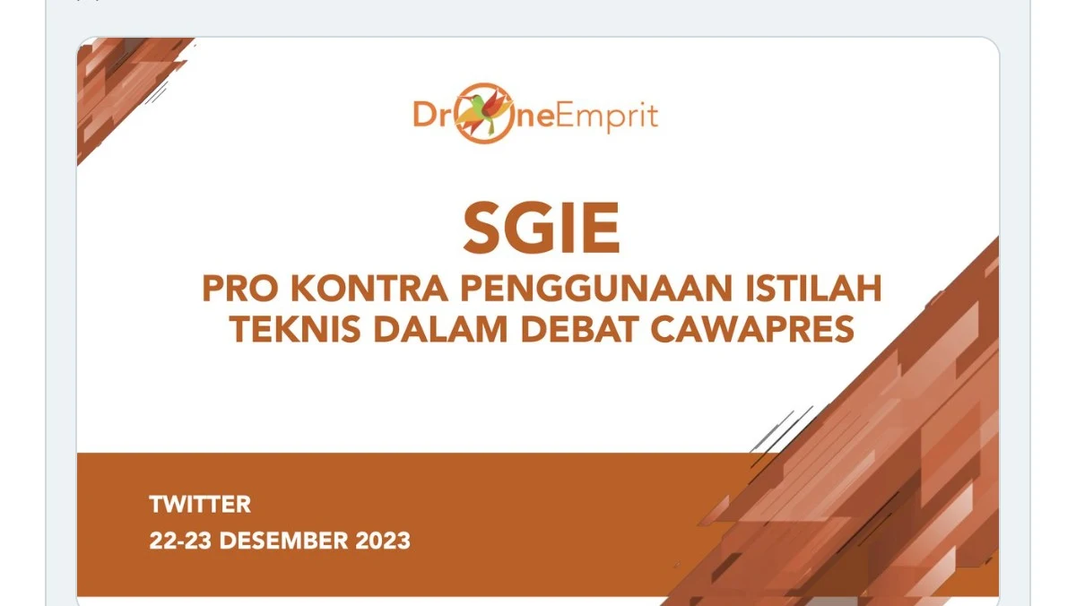 Drone Emprit: SGIE Beri Sentimen Negatif di Medsos untuk Gibran