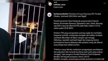 Pesantren di Luwu Diserang OTK, Pondoknya Dibakar dan Santrinya Dilecehkan