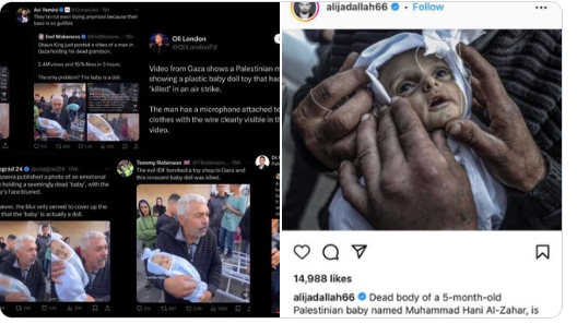 Jasad Bayi Palestina Dibilang Boneka oleh Media Israel, Berujung Dihapus