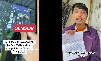 Cabut Stiker Caleg yang Ditempel Tanpa Izin di Rumahnya, Pria Ini Malah Diancam Diproses Hukum