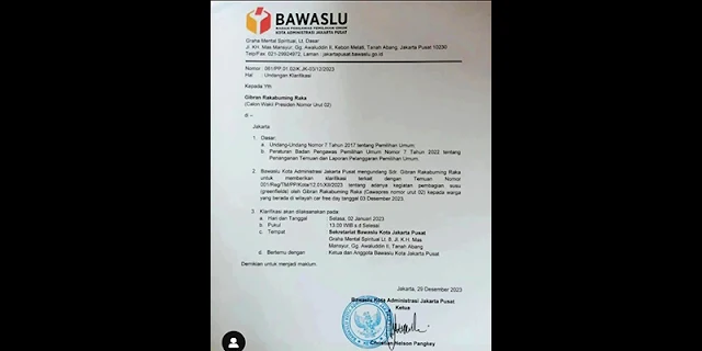 Imbas Bagi-bagi Susu di CFD,  Gibran Akan Diperiksa Bawaslu Jakpus