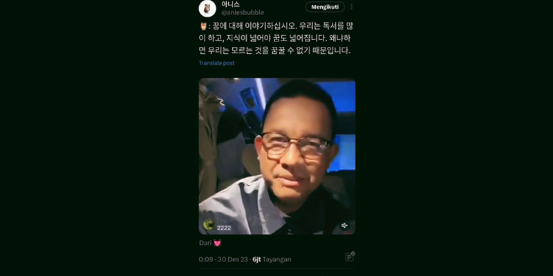 Fan Page 'Anies Bubble' Khas Idol K-pop di X, Format Kampanye Terbaru 01
