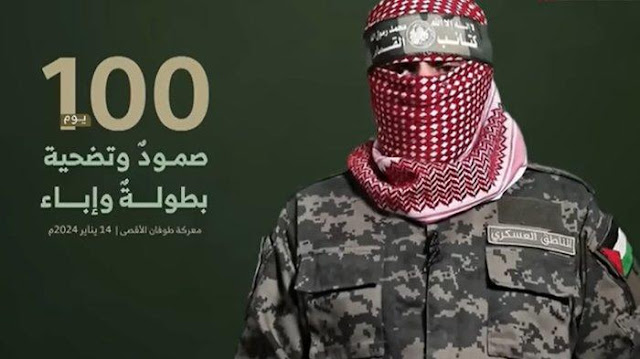 Perang Hari ke-100, Abu Ubaida: Lemahnya Tentara Israel, Nangis Ketakutan Hadapi Hamas
