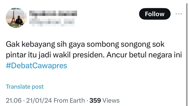 Gibran Dianggap Songong saat Debat, Publik Makin Ogah...