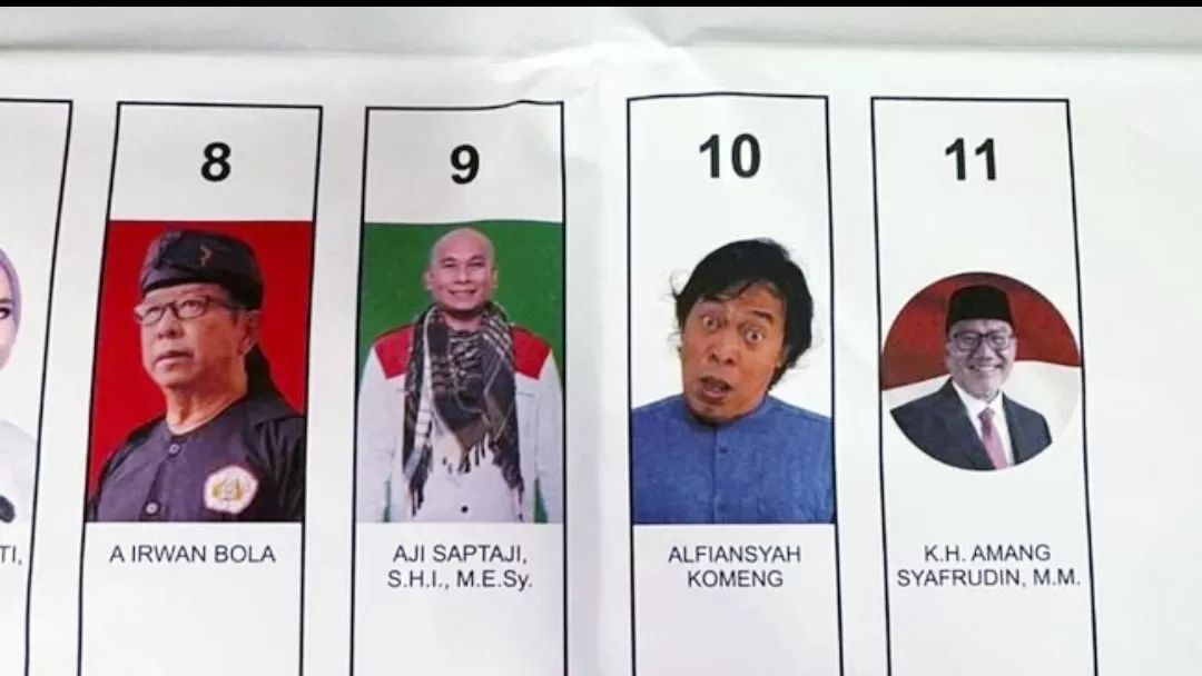 Beda Sendiri, Foto Komeng di Surat Suara DPD RI Jabar Jadi Viral